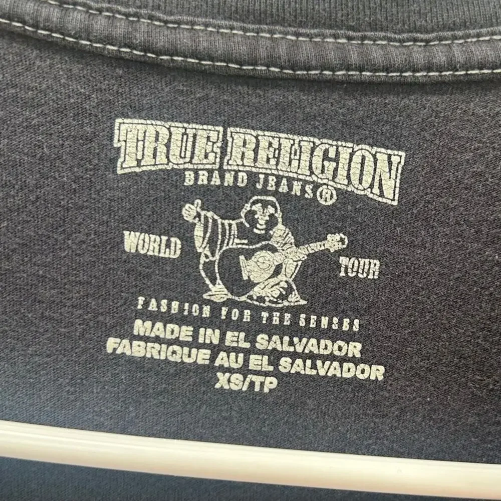 True Religion World Tour 2002 black graphic t-shirt size XS